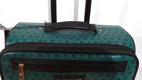 $300 DKNY Signature Gems 25" Spinner Suitcase Luggage Green Softcase