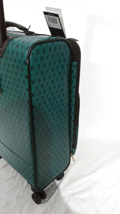 $300 DKNY Signature Gems 25" Spinner Suitcase Luggage Green Softcase