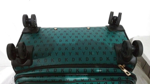 $300 DKNY Signature Gems 25" Spinner Suitcase Luggage Green Softcase