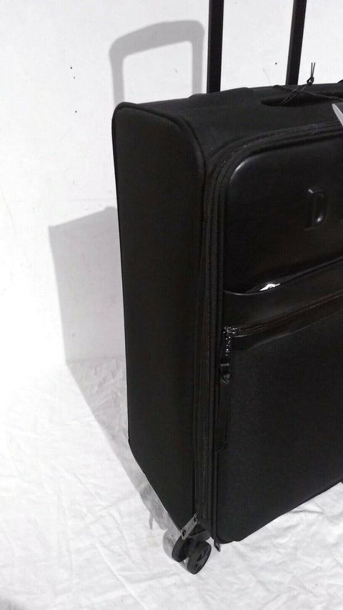 $300 New DKNY Trademark 25" Softside Spinner Suitcase Luggage Upright Black