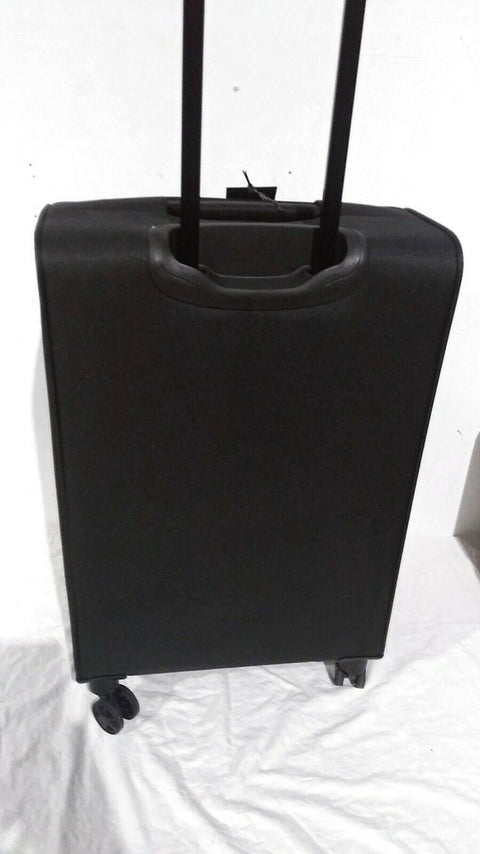 $300 New DKNY Trademark 25" Softside Spinner Suitcase Luggage Upright Black