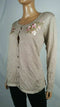 Karen Scott Women Long Sleeve Floral Embroidery Button Cardigan Sweater Plus 1X