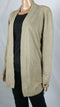 Karen Scott Women Long Sleeve Beige Knit Front Open Cardigan Sweater Plus 1X