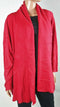 Karen Scott Women Long Sleeve Red Front Open Textured Cardigan Sweater Plus 0X