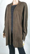 New Karen Scott Women Long Sleeve Brown Knit Front-Open Cardigan Sweater Plus 3X