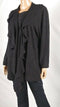 Karen Scott Women Long Sleeve Black Front Open Ruffle Cardigan Sweater Plus 3X
