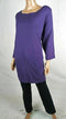 New Karen Scott Women 3/4 Sleeve Boat Neck Purple Cotton Tunic Dress Plus 1X