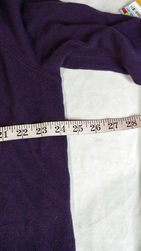 Karen Scott Women Long Sleeve Purple Front Open Ruffle Cardigan Sweater Plus 3X