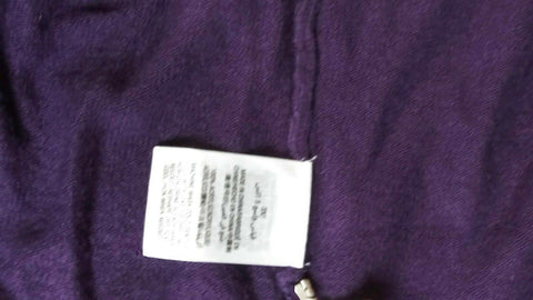 Karen Scott Women Long Sleeve Purple Front Open Ruffle Cardigan Sweater Plus 3X