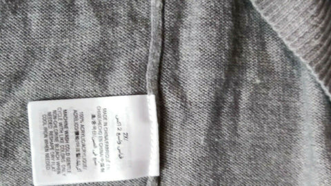 New Karen Scott Women Long Sleeve Gray Pearl Button Cardigan Sweater Plus 2X