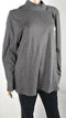 New Karen Scott Women's Long Sleeve Mock-Neck Charcoal Gray Blouse Top Plus 2X