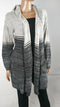 $89 STYLE&CO Women Long Sleeve Gray Front Open Hooded Cardigan Sweater Plus 3X