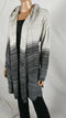 $89 STYLE&CO Women Long Sleeve Gray Front Open Hooded Cardigan Sweater Plus 3X