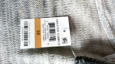 $89 STYLE&CO Women Long Sleeve Gray Front Open Hooded Cardigan Sweater Plus 3X