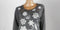 STYLE&CO. Women Long Sleeve Black Snow-Flake Scoop-Neck Sweatshirt Top Plus 2X - evorr.com