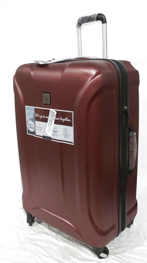 $240 New Skyway Nimbus 3.0 28" Expandable Hard Case Spinner Suitcase Luggage Red