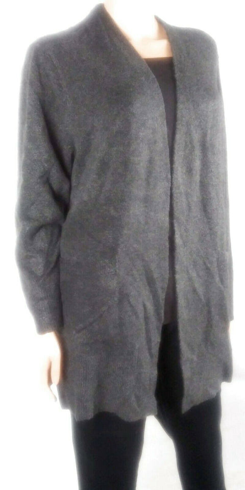 New STYLE&CO Women Long Sleeve Gray Pockets Front Open Cardigan Sweater Plus 1X
