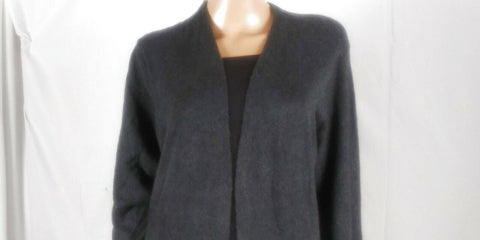 New STYLE&CO Women Long Sleeve Gray Pockets Front Open Cardigan Sweater Plus 1X
