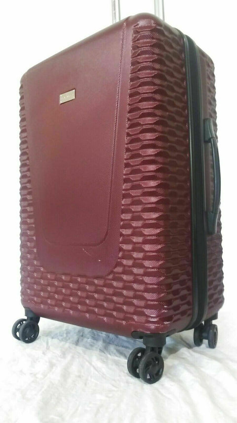 $380 Steve Madden Antics Hard case 24" Luggage Suitcase Spinner Wheels Red