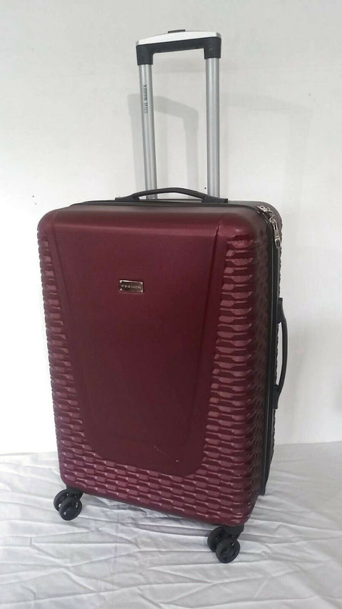 $380 Steve Madden Antics Hard case 24" Luggage Suitcase Spinner Wheels Red