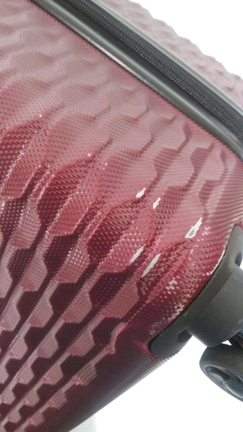 $380 Steve Madden Antics Hard case 24" Luggage Suitcase Spinner Wheels Red