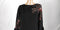 New STYLE&CO Women's Bell Long Sleeve Pullover Black Sweater Jacquard Plus 2X