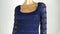 $108 NEW GUESS Women's Blue 3/4 Sleeve Net Striped Scoop Neck Tunic Dress Size 4 - evorr.com