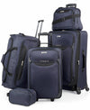 $300 TAG Ridgefield Black 5 PC Luggage Set Expandable Suitcase Lightweight