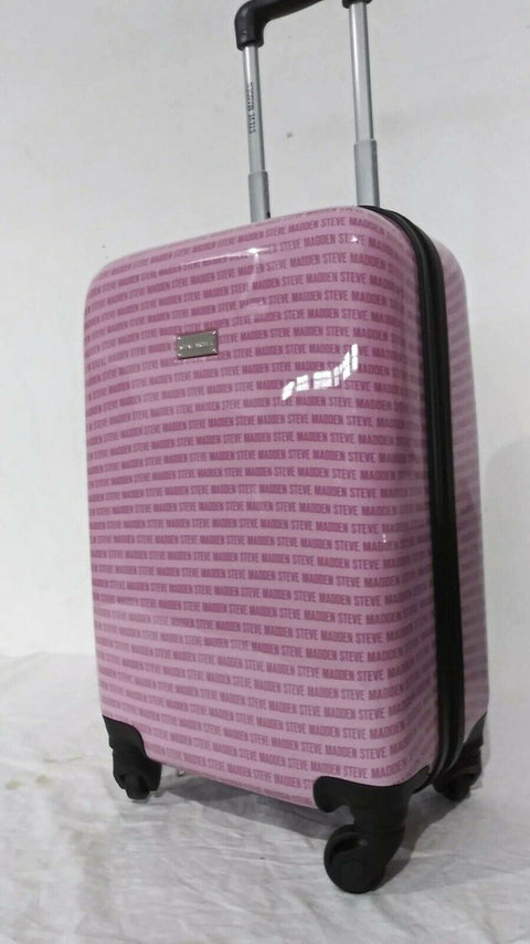 $380 New Steve Madden Signature 20" Carry On Luggage Hard Case Suitcase Spinner