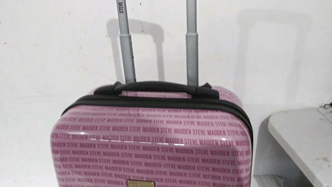 $380 New Steve Madden Signature 20" Carry On Luggage Hard Case Suitcase Spinner