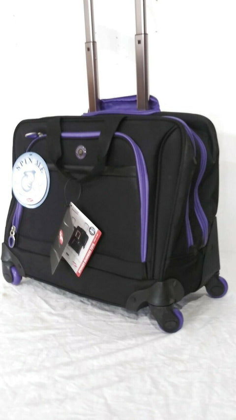 $200 New Olympia Hover Spinner Rolling Tote Black Under Seat Luggage Softcase