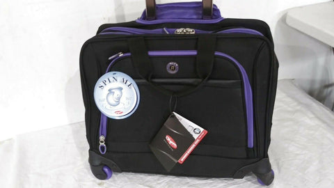 $200 New Olympia Hover Spinner Rolling Tote Black Under Seat Luggage Softcase