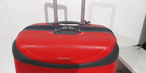 $320 Ricardo Mendocino 24" Spinner Upright Luggage Suitcase Red w/ TSA Hardcase