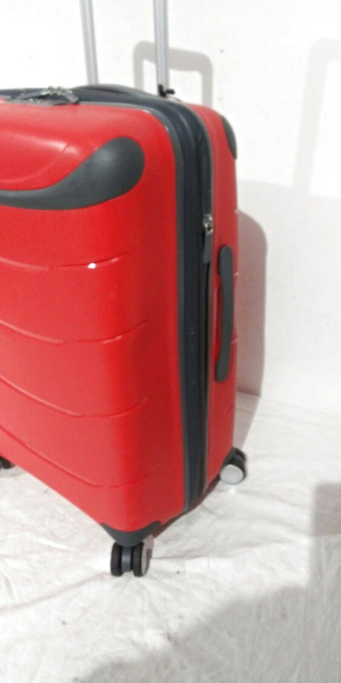 $320 Ricardo Mendocino 24" Spinner Upright Luggage Suitcase Red w/ TSA Hardcase