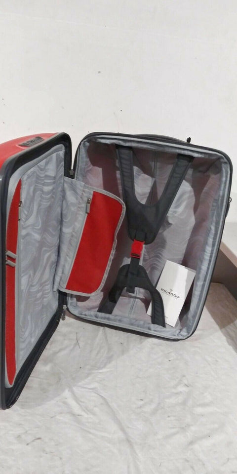 $320 Ricardo Mendocino 24" Spinner Upright Luggage Suitcase Red w/ TSA Hardcase