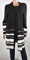 Style&Co. Womens Long-Sleeve Button Sweater Stitch Color Block Black WHT Plus 2X - evorr.com