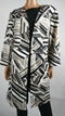 New KASPER Women Beige Long Sleeve Front Open Print Long Jacket Duster Plus 20W