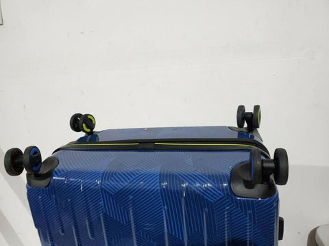 $240 Revo Rain 29" Hard Blue Print Expandable Spinner Suitcase Luggage TSA Lock