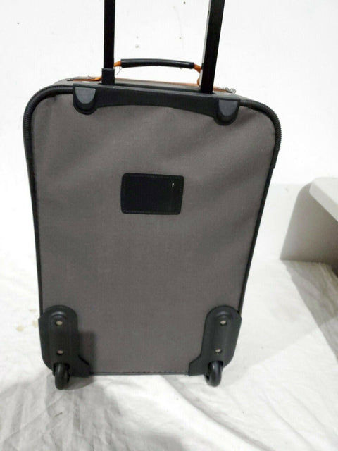 $240 New Rockland 2 Piece Carry On Luggage Set Rolling Wheeled Suitcase Gray