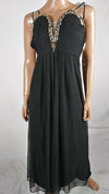 $109 NEW Betsey & Adam Women's Black Strapless Embellished Pleat Gown Dress 4 - evorr.com