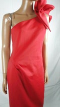 $199 New Betsy Adam Women's One Shoulder Ruffle Red Party Tunic Dress Size 12 - evorr.com