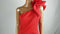 $199 New Betsy Adam Women's One Shoulder Ruffle Red Party Tunic Dress Size 12 - evorr.com
