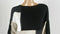 Style&Co. Women's Long-Sleeve Black Color Block Patched Knit Sweater Top Plus 3X - evorr.com