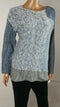 New STYLE&CO Women Long Sleeve Blue Mix Knit Pullover Tunic Sweater Plus 2X