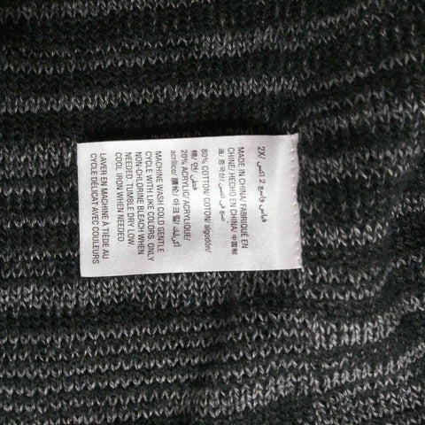 New STYLE&CO Women Long Sleeve Gray Ombre Stripe Hooded Cardigan Sweater Plus 2X