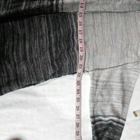 New STYLE&CO Women Long Sleeve Gray Ombre Stripe Hooded Cardigan Sweater Plus 2X