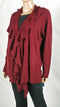 Karen Scott Women Long Sleeve Red Front Open Ruffle Cardigan Sweater Plus 2X