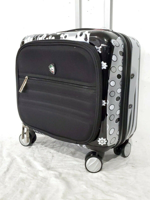 $178 Mia Toro ITALY Tropicolla Hard Spinner 14" Companion Underseat Bag Luggage