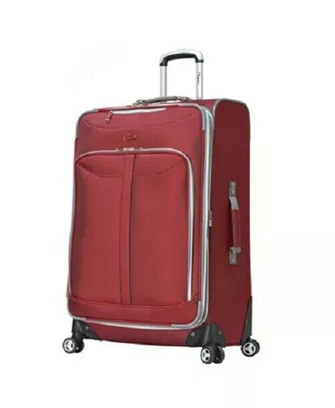 $360 New Olympia USA Tuscany 30" Expandable Large-Size Spinner Suitcase Red