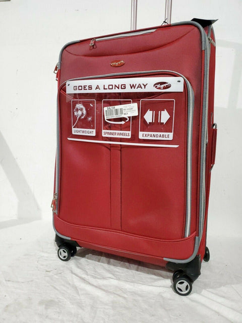 $360 New Olympia USA Tuscany 30" Expandable Large-Size Spinner Suitcase Red
